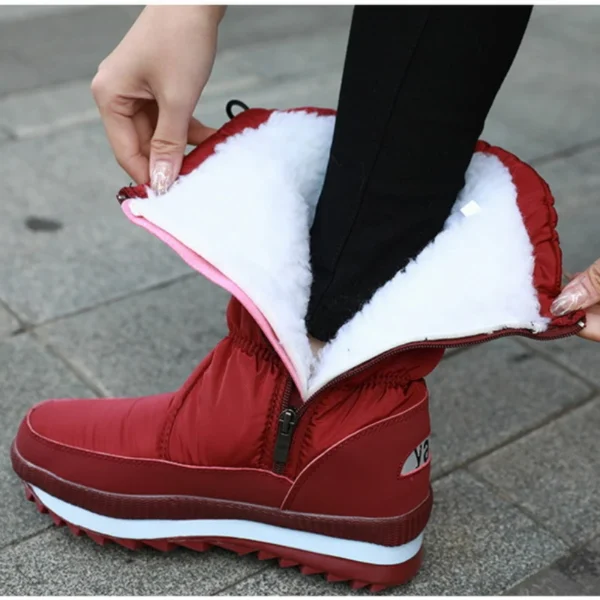 2025 Women's Snow Boots – Waterproof, Non-Slip, Plush Fur Mid-Calf Winter Platform Boots - Image 20