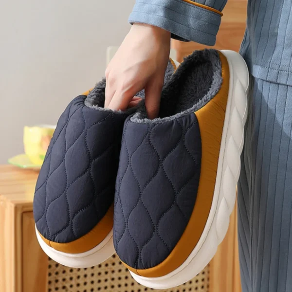 Winter Warm Home Slippers – Non-Slip, Plush, Soft Sole, Unisex, Plus Size - Image 2