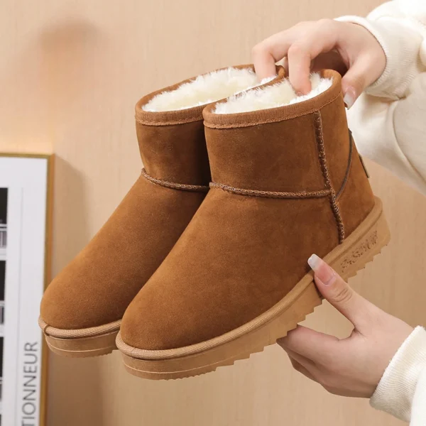 2025 best Fashion Women’s Platform Snow Boots – Fur Ankle Boots, Non-Slip, Casual Cotton Shoes - Image 7