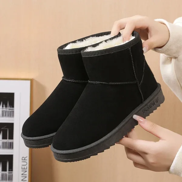 2025 best Fashion Women’s Platform Snow Boots – Fur Ankle Boots, Non-Slip, Casual Cotton Shoes - Image 3