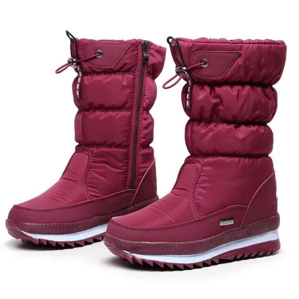 2025 Women's Snow Boots – Waterproof, Non-Slip, Plush Fur Mid-Calf Winter Platform Boots - Image 9