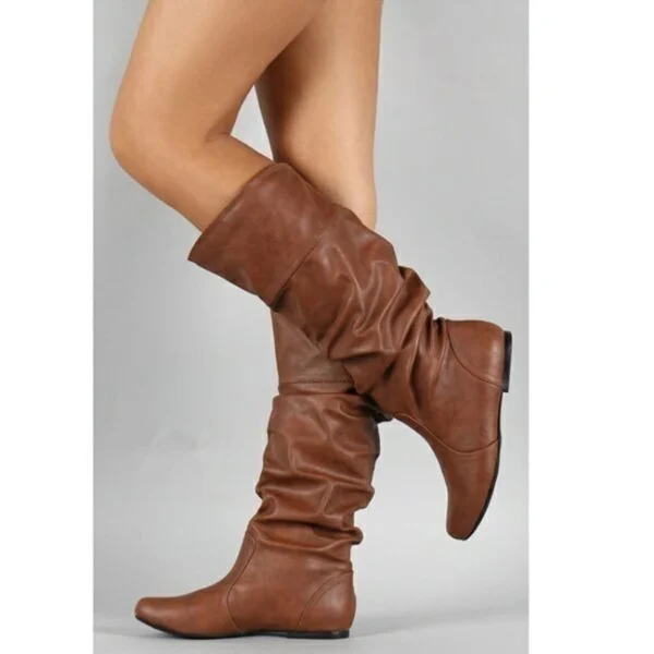 2025 best Women's Mid-Calf Cowboy Boots – Flat, High, Western Style, Size 35-43 - Image 9