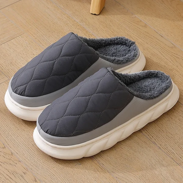 Winter Warm Home Slippers – Non-Slip, Plush, Soft Sole, Unisex, Plus Size - Image 9