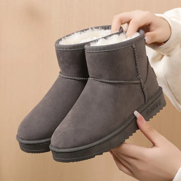 2025 best Fashion Women’s Platform Snow Boots – Fur Ankle Boots, Non-Slip, Casual Cotton Shoes - Image 9